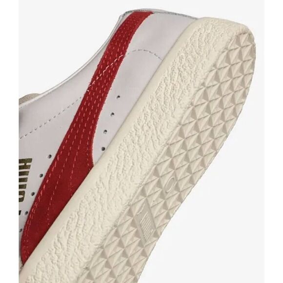 Puma Basket VTG Men Casual Retro Skate Bball Shoe White Red Athletic Sneaker NEW - Picture 4 of 9